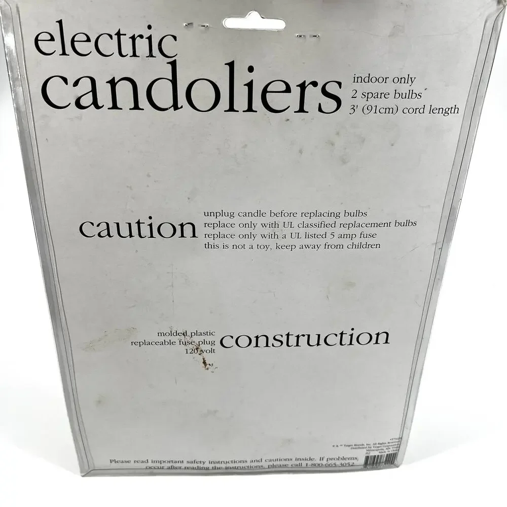Vintage Electric Candle with Bulb Set of Two in Package NEW old Stock
